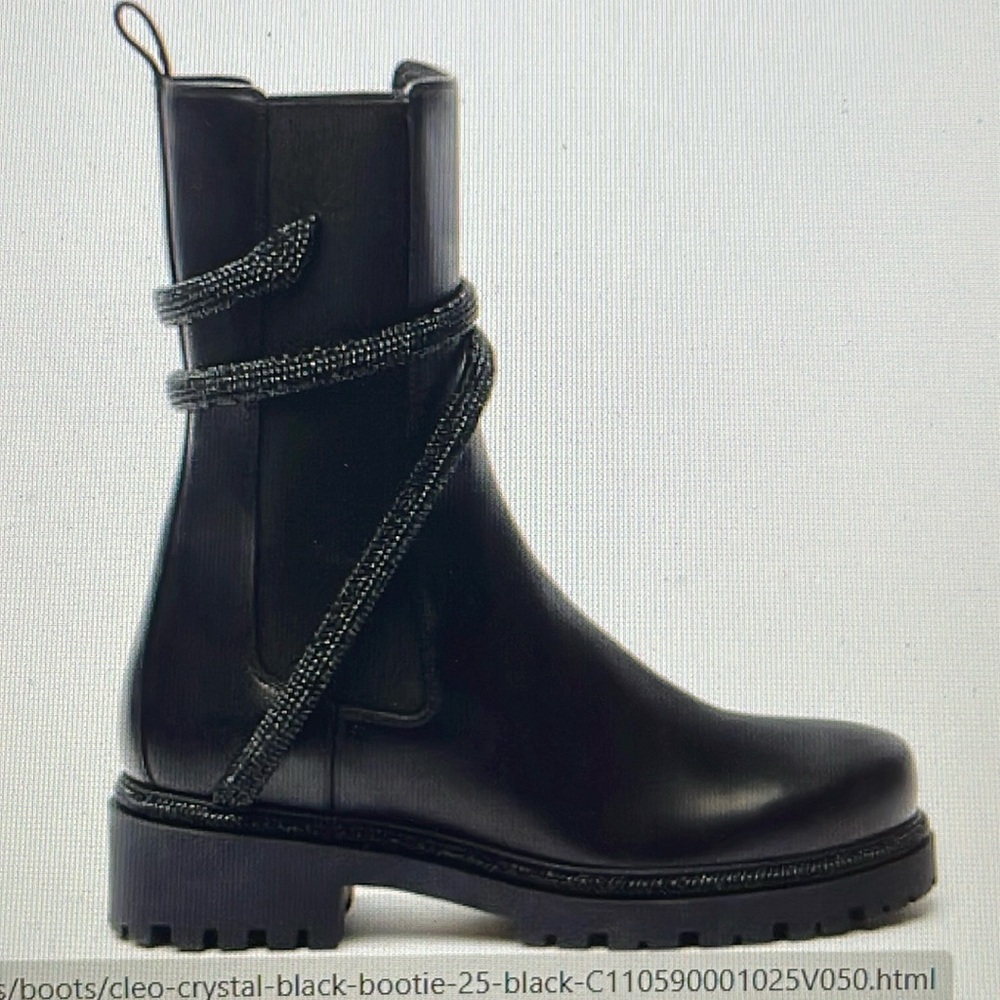 CLEO COMBAT BLACK BIKER BOOTS